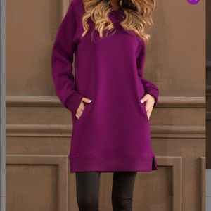 NWT Plum side-pocket sweater dress